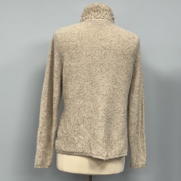 Country Shop Lambswool & Rabbit Cardigan Sweater Vintage Women’s Medium Oatmeal - Picture 2 of 7